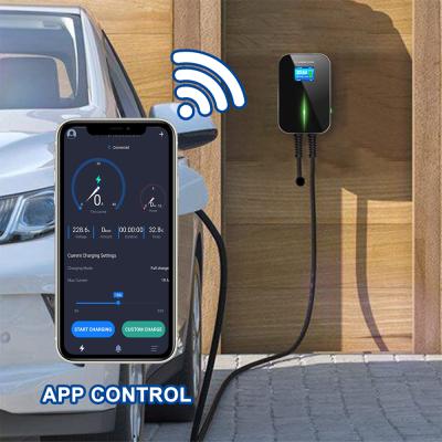 China Voltage Monitoring Smartphone wifi ev wireless car charger station type 2 - 22kw IEC 62196 for sale