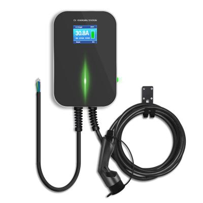 China AC home charging 5m cable type - 2 ev wallbox 11kw with charging plug for sale