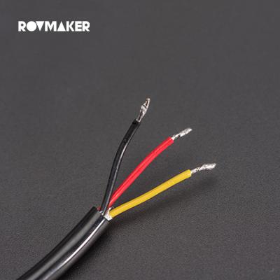 China ROV Tether Rovmaker 3 Core Power Line Polyurethane Sheath 15A Robot Cable High Current Rov Underwater Lanyard for sale