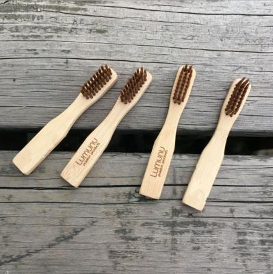 China 1010 Bristle Reusable Bamboo Toothbrush Portable Biodegradable Toothbrush for sale