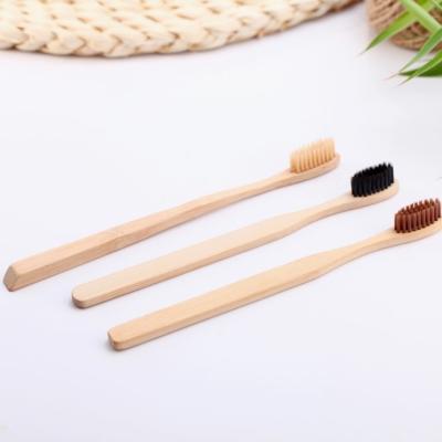 China FDA Eco Friendly Kids Toothbrush 18.8cm Bamboo Bristle Toothbrush Sustainable for sale