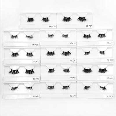 China Shiny Custom 3d Mink Eyelash Corner Wedge Box Packaging Soft Half Real Eyelash Fake Short Mink Fur Lashes for sale