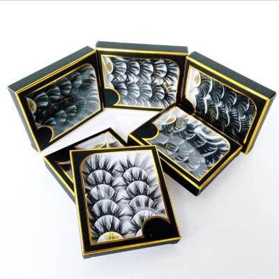 China 15-25mm False 3D Mink Hair Shiny Cross Hair Eyelashes Makeup Silk 5 Pairs Lashes Handmade Faux Mink Lashes for sale