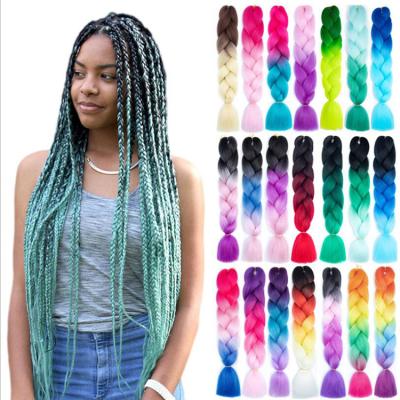 China Jumbo Braid Hair Jumbo Braid Crochet Pre Stretched Heat Resistant Fiber 24inch For Synthetic Ombre Braiding African Braiding Hair for sale