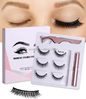 China Wholesale Shiny Lashes 5 Magnetic False Eyelashes Kit With Magnetic Lashes Glue Eyelash Magnet for sale