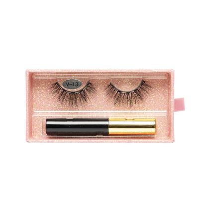 China 2022 new styles shiny magnetic eyeliner and 3d mink magnetic eyelashes for sale