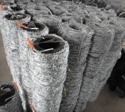 China Steel Wire 80M Pvc Coated Barbed Wire Roll for sale