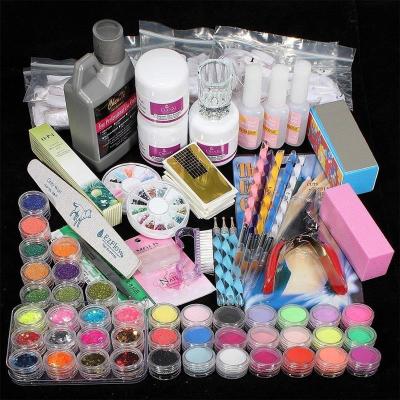 China Manicure Tools Nail Art Kits Set, Shiny Acrylic Nail Kit For Girls //Professional Manicure Pedicure Powder Gel for sale