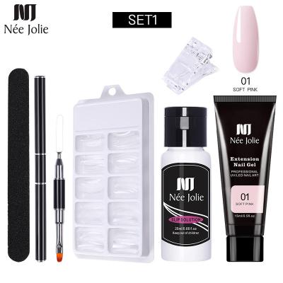 China Professional DIY Manicure Nail Polish 15Ml Acrylic Full Set, Nail Kit With Crystal Home Diy Permanent Ploy Extension Gel Lamp for sale