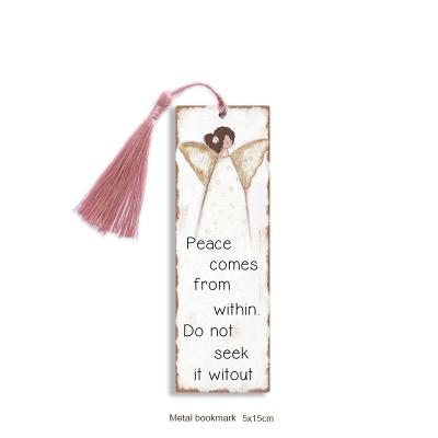 China Europe Metal Bookmark For Book Custom Art Bookmark With Tassel for sale