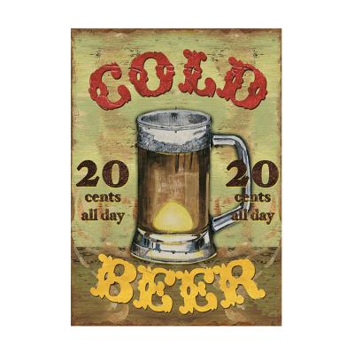 China Eco-Friendly Running Beer Retro Magnet Shabby Creative Fridge Magnet for sale