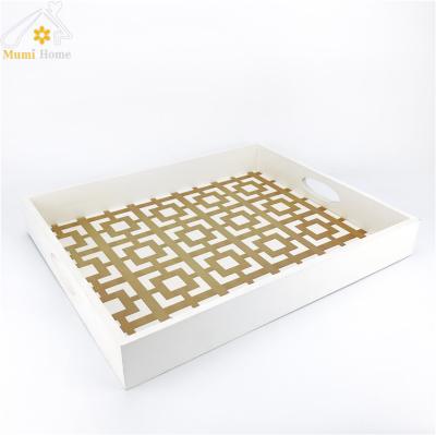 China High Quality Eco - Friendly Coffee Table Tray White Coffee Cup Tray for sale