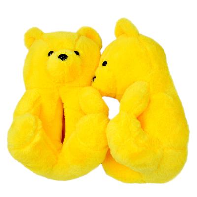 China Breathable Cute Bear Slippers for 2022 New Arrival Animal Plush in House Little Bear Slippers for sale