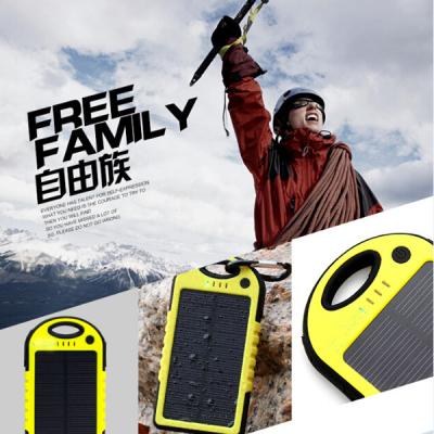 China Dual usb solar charger 5000mAh full capacity solar charger for sale