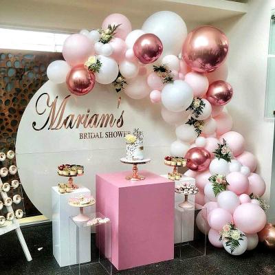 China Pink Festival Decoration Package Balloon Birthday Party Layout Macaron Color Balloon Chain Set New for sale