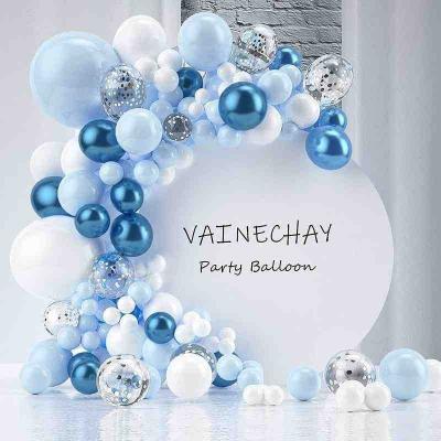 China Blue festival decoration Macaron theme balloon chain set baby birthday party layout decorative balloons for sale