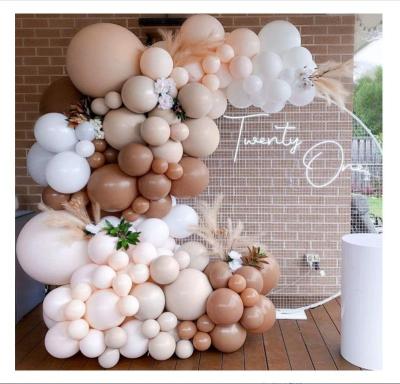 China Baby Shower Indoor Outdoor Decor Cream Decoration Jungle Unisex Teddy Bear Tan Balloon Wreath Animal Set Balloon Set for sale