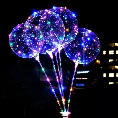 China Advertising Toy Transparent Led Balloon Bobo Balloons With Led Light for sale