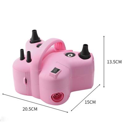 China Newest Portable Dual Beak Party Pink Multifunctional Electric Balloon Inflator Pump Balloon Machine for sale