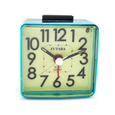 China 2021 Vintage Decoration Square Small Travel Bed Quartz Antique Compact Beeper Alarm Clock Cute Portable for sale