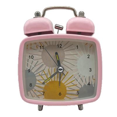 China Antique Style Small Rectangular Travel TV Shopping Bedroom Table Desk Alarm Clock for sale