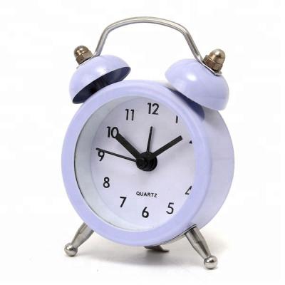 China Mini Style Christmas Gift Promotion 1.5inch Metal Antique Alarm Clock for sale