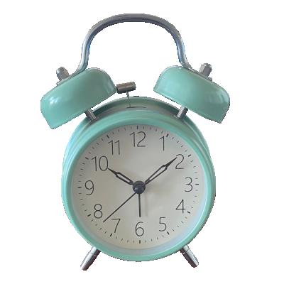 China Old Fashioned Bedside Style Twin Alarm Clock Antique Bell With Loud Alarm Clock Non Ticking Bedroom Backlight The Retro for sale