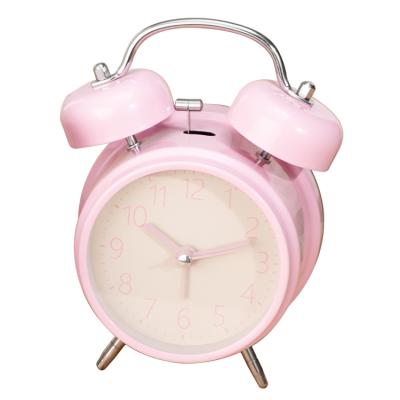 China Antique Style 3.5 Inch Quartz Analog Super Twin Loud Loud Non-ticking Battery Operated Alarm Clock With Backlight For Bedroom for sale