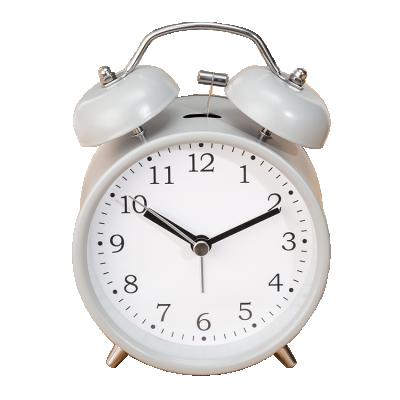 China LUMINOVA Christmas Gift Metal Bell Alarm Clock Student Mute Bedroom with Night Light Function Ostar Field Motion Alarm Clock for sale