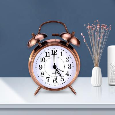 China Retro hot sale online antique alarm clock multi function soft shop style holiday present backlight alarm clock for sale