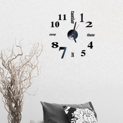 China New style silver antique flag sale wall clock clocks reloj De peeled stickers acrylic quartz diy 3d mirror watch modern home decoration for sale