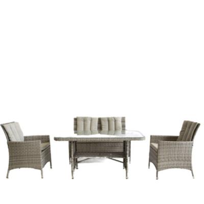 China Water Resistant Outdoor Wholesale Custom Patio Sectional Sofa Rattan Corner Sofa Set White Rattan Furniture for sale