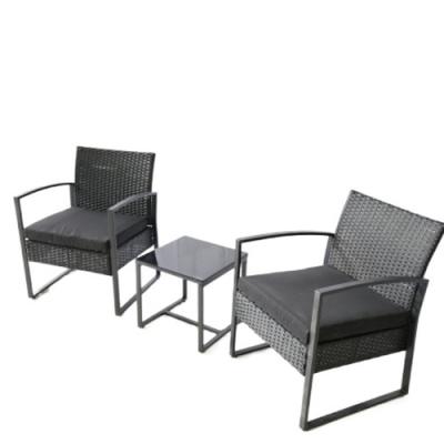 China Germany PE Cane Durable Handmade Gray Square Synthetic Rattan Furniture Outdoor Furniture for sale