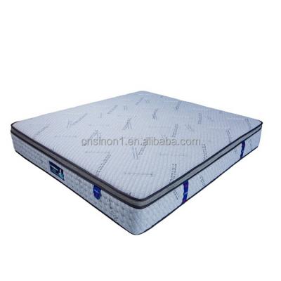 China Bamboo charcoal spring mattress hot-pressing with fiber technology bed manufacturers price box spring warm bed with mattress for sale