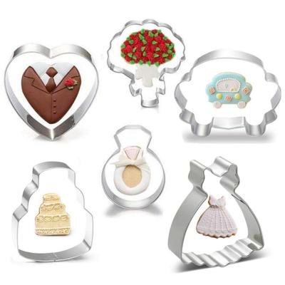 China Amazon Cookie Cutter Lover Hot Wedding Sustainable Cookie Cutter Set Wing Bouquet Plate Cookie Mold for sale