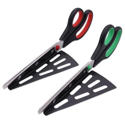 China Viable universal conical cutter spatula stainless steel tray kitchen pizza baking scissors for sale