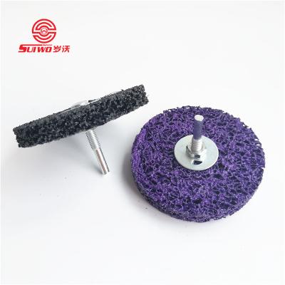 China Poly Removal Paint Black Blue Purple Carbide Paint Strip Clean Disc For Grinding And Polishing for sale