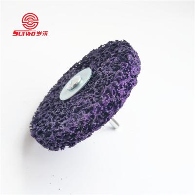 China Purple Orange Black Quick Cleaning Tape And Clean Disc With 6mm Shank For Paint Removal for sale