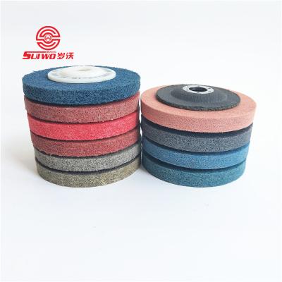 China EXL Woven Nylon Disc Non Deburring Right Angle Disc For Finishing And Polishing Deburring for sale