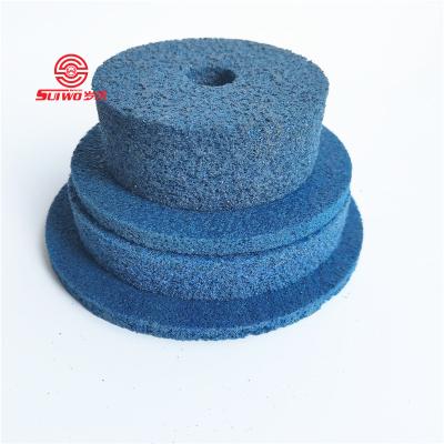 China Weld Seams Polishing DF 8C MED/CRS 75*12*6mm Deburr Pro Unitized Nonwoven Wheel For Thread Of Oil Pipeline for sale