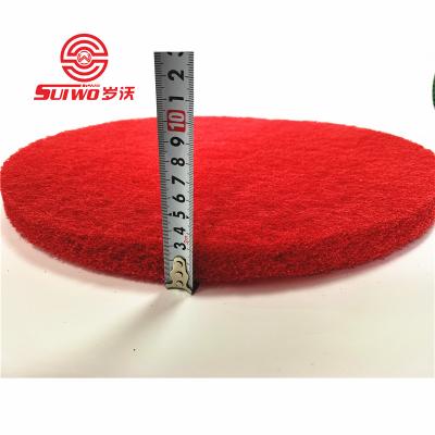 China China Wholesale 17inch Nonwoven Red Floor Top Cloth Buffing Pads Light Cleaning Buffing Polishing Pad Restores Floor Shine for sale