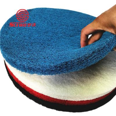 China 6-27in Good Quality Black Strip Pads Rubbing 6-27 Inch White Blue Red Stone Floor Stripper Polishing Pads for sale