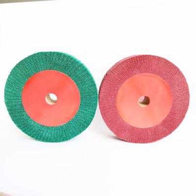 China Long lasting high performance non-woven fin wheels for wire polish/satin/stainless steel metal drawing mirror. for sale