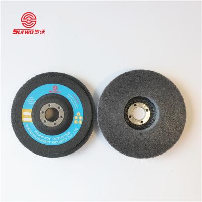 China Long Working Life and High Cutting Force 100mm MOST Best Price Durable Non Woven Polishing Manufacturer Supplier Sand Cloth Abrasive Wheel Disce Price for sale