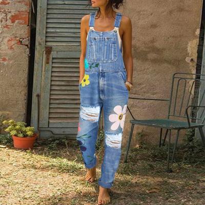 China Viable Custom New Women's Denim Suspenders Classic Adjustable Straps Pocket Suspenders Plus Size Women's Workwear Jeans for sale