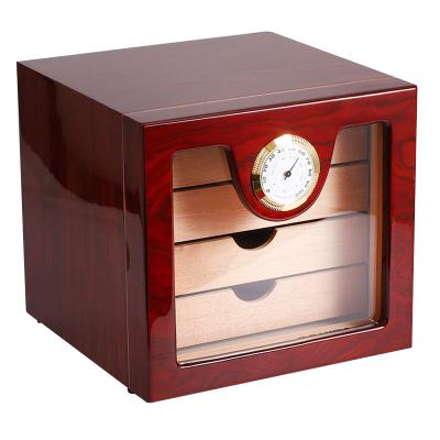 China Luxury Cedar Wood Cigar Cabinet Humidor for sale