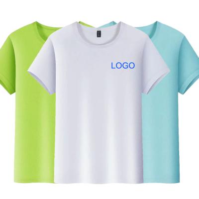 China Custom Copy QUICK DRY Logo Cotton Plain Blank T-shirt Unisex Men and Women T-shirt for sale