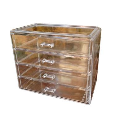 China Custom Drawer Acrylic Transparent Storage Box Crafts Jewelry Toys Toys Desk Dustproof Desk Finishing Cosmetic Box for sale