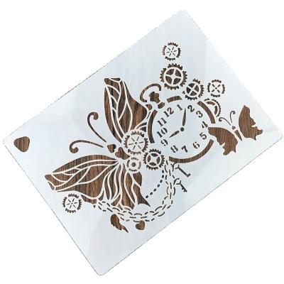 China Wholesale custom plastic 0.25mm PET diary drawing stencil for diy cavity drawing board for card scrapbooking for sale