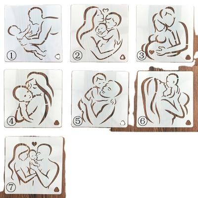 China Wholesale Custom Plastic Template Drawing Stencil 0.25mm Customized by Cardmaking PET DIY Scrapbooking Set 7pcs for sale